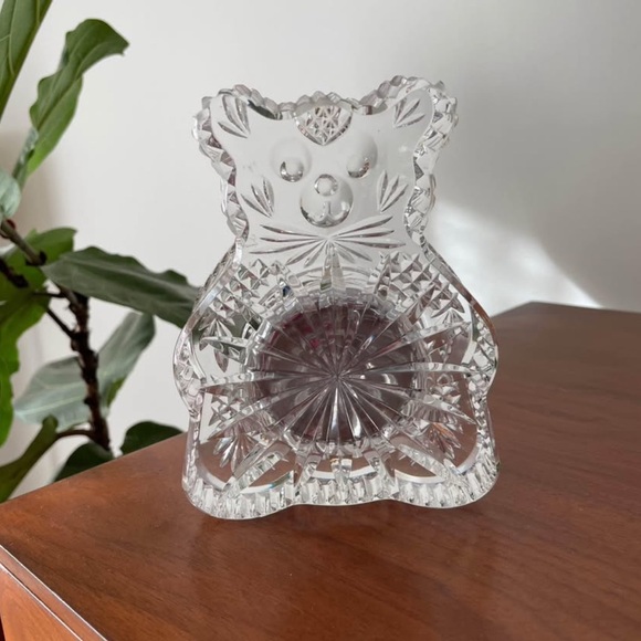 Waterford Crystal Bear Clock - Elegant Clear Design - Picture 7 of 9